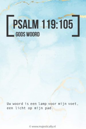 Bijbeltekstkaart psalm 119:105